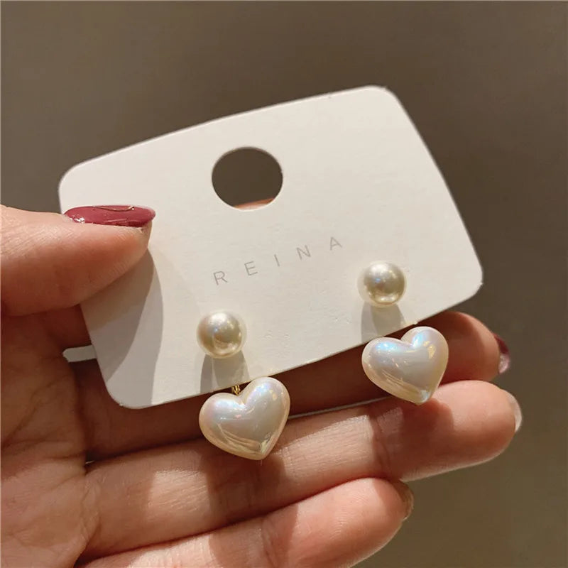 Heart Pearl Earring