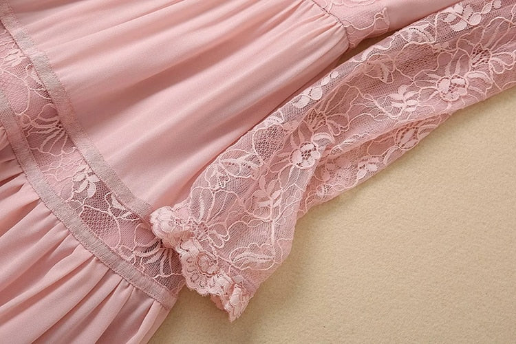 Akari Lace Trim Dress sleeves design