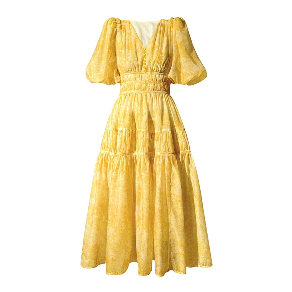 فستان زهر أصفر